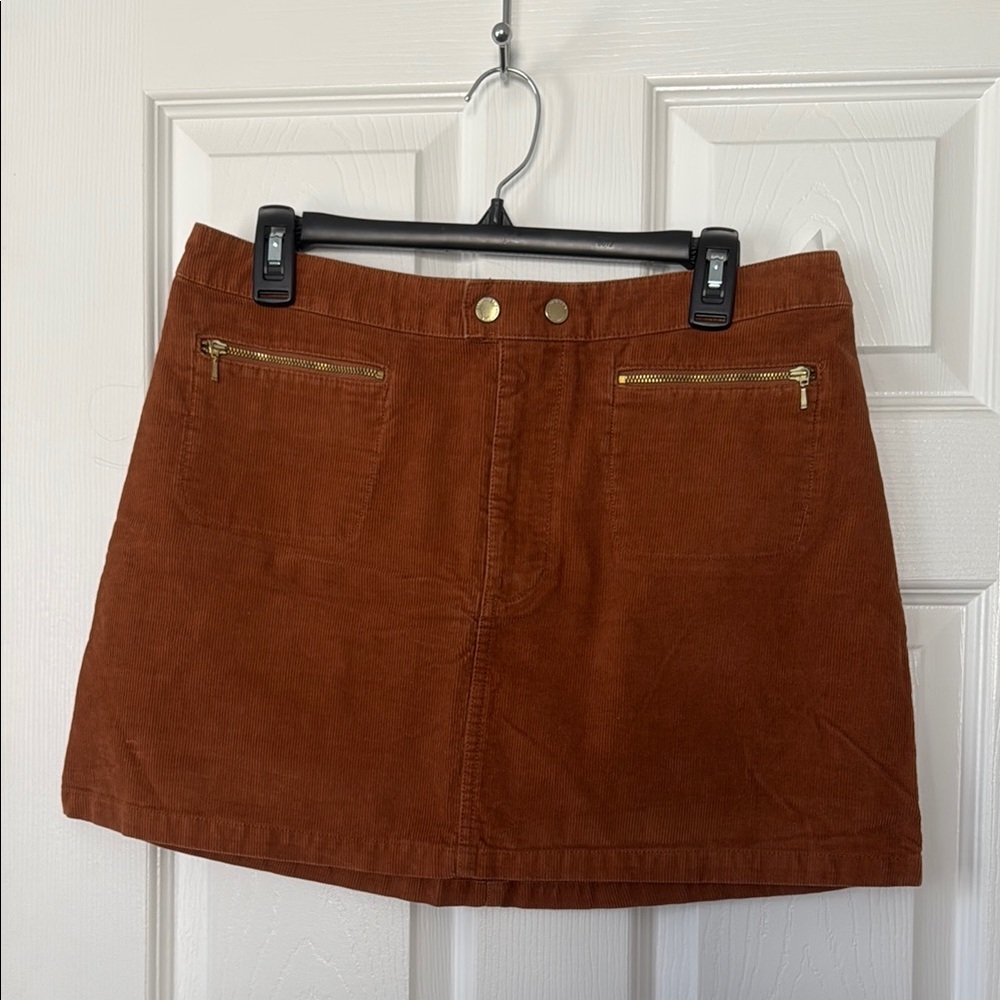 Abercrombie & Fitch Brown Corduroy Mini Skirt
